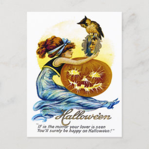 Vintages Halloween Ephemera Postkarte