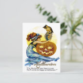Vintages Halloween Ephemera Postkarte (Stehend Vorderseite)