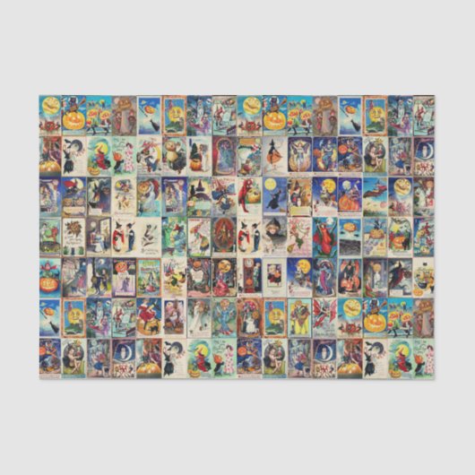 Vintages Halloween Ephemera Seidenpapier (Vorderseite)