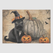 Vintages Halloween Ephemera Seidenpapier (Vorderseite)