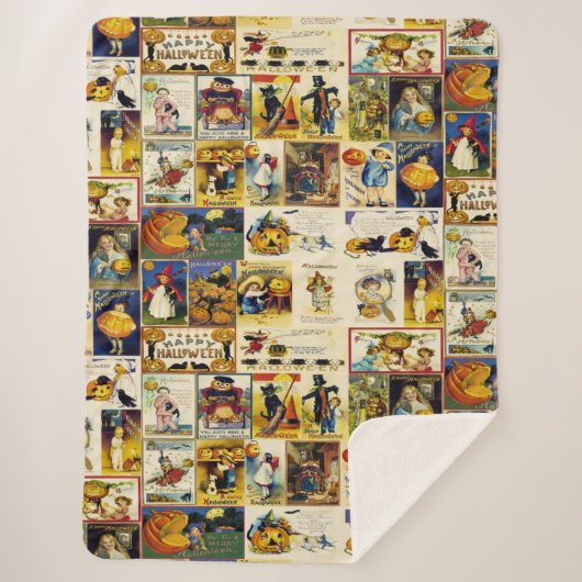 Vintages Halloween Ephemera Sherpadecke (Vorderseite)