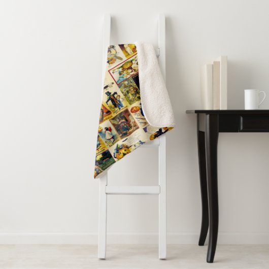 Vintages Halloween Ephemera Sherpadecke (Beispiel)