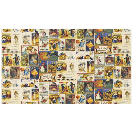 Vintages Halloween Ephemera Tischdecke (Vorderseite (Horizontal))