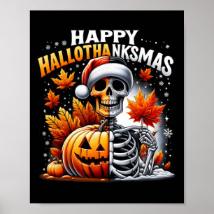 Vintages Halloween Frohe Weihnachten Hallobedacht Poster