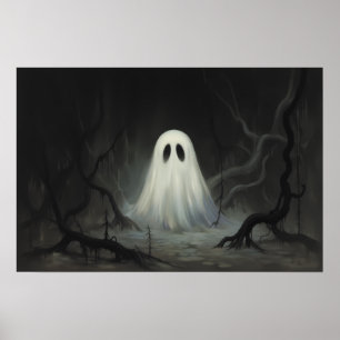 Vintages Halloween-Geist - Spuk Kunst Poster