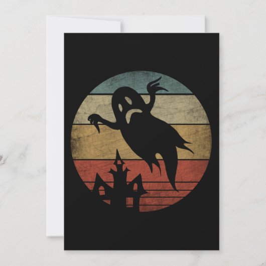 Vintages Halloween-Ghost Einladung (Vorderseite)