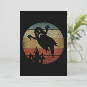 Vintages Halloween-Ghost Einladung (Stehend Vorderseite)