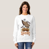 Vintages Halloween-Ghost-Maschinendesign Sweatshirt (Vorne ganz)