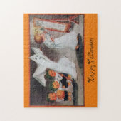 Vintages Halloween Girl mit Kerze Puzzle (Vertikal)