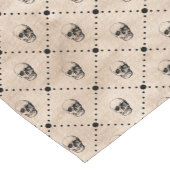 Vintages Halloween Goth Skulls Grid Kurzer Tischläufer (Ecke)