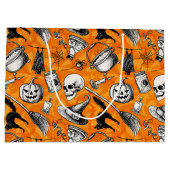 Vintages Halloween Große Geschenktüte (Rückseite)