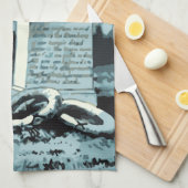 Vintages Halloween, gruseliger Friedhof mit Gräber Handtuch (Viertel Falte)