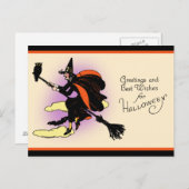 Vintages Halloween-Gruß Postkarte (Vorne/Hinten)