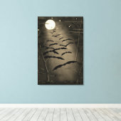 Vintages Halloween-Halloween Leinwanddruck (Insitu (Holzboden))