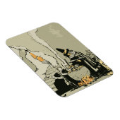 Vintages Halloween, Hexe mit Cauldron und Katzen Magnet (Rechte Seite)