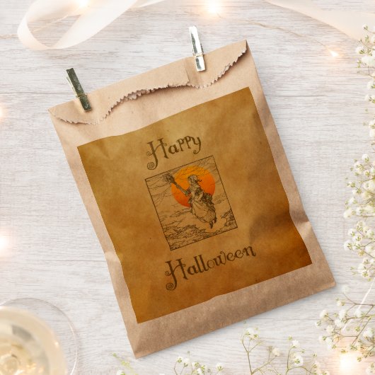 Vintages Halloween Hexenfahnen Geschenktütchen (Ausgeschnitten)
