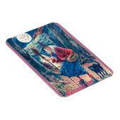 Vintages Halloween Hexenmagnet Magnet (Rechte Seite)