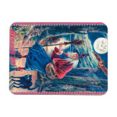 Vintages Halloween Hexenmagnet Magnet (Horizontal)