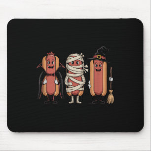 Vintages Halloween Hotdog Vampire Hexenmummy Mousepad