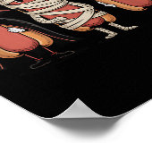 Vintages Halloween Hotdog Vampire Hexenmummy Poster (Ecke)