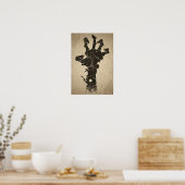Vintages Halloween Icon - Zombie Hand Poster (Küche)