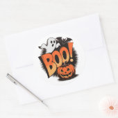 Vintages Halloween -Inspiriert ''BOO''! Runder Aufkleber (Umschlag)
