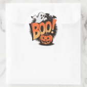 Vintages Halloween -Inspiriert ''BOO''! Runder Aufkleber (Tasche)