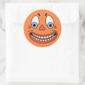 Vintages Halloween-Jack O'Lantern Face Runder Aufkleber (Tasche)
