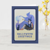 Vintages Halloween Karte (Gelbe Blume)