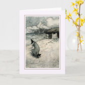 Vintages Halloween Karte (Gelbe Blume)