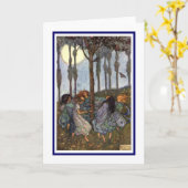 Vintages Halloween Karte (Gelbe Blume)