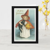 Vintages Halloween Karte (Gelbe Blume)