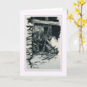 Vintages Halloween Karte (Gelbe Blume)