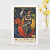 Vintages Halloween Karte (Gelbe Blume)