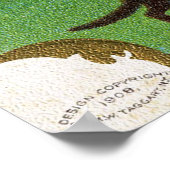 Vintages Halloween-Katzendekor Poster (Ecke)