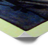 Vintages Halloween-Katzenuhdekor Poster (Ecke)