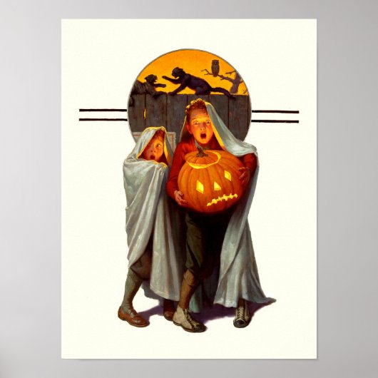 Vintages Halloween-Kinderposter Poster (Vorne)