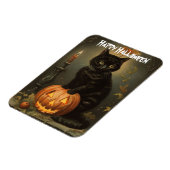 Vintages Halloween Kitten Flexible Magnet (Linke Seite)