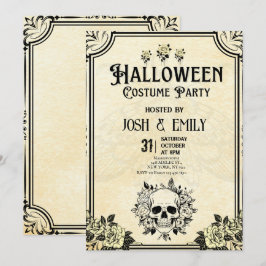 Vintages Halloween Kostüm Party Adult Pumpkin Einladung