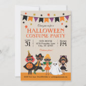 Vintages Halloween-Kostümskandal Party Dark Skin Einladung (Vorderseite)