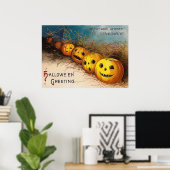 Vintages Halloween-Kürbis-Holiday-Dekor Poster (Heimbüro)