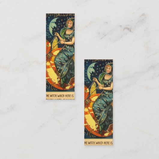 Vintages Halloween-Lesezeichen Mini Visitenkarte (Vorne/Hinten)