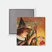 Vintages Halloween Magnet (Vorderseite/Rückseite)