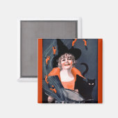 Vintages Halloween Magnet (Vorderseite/Rückseite)