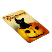 Vintages Halloween-Magnet mit Black Cat & Pumpkin Magnet (Rechte Seite)