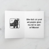Vintages Halloween-Mondwitscher-Gruß Karte (Innenseite)