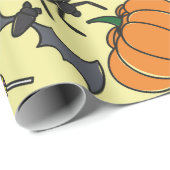 Vintages Halloween-Muster. Pumpkin, Geist Geschenkpapier (Rolleneckpunkt)