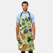 Vintages Halloween-Muster. Pumpkin, Geist Schürze (Getragen)