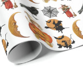Vintages Halloween-Musterfahrzeug Geschenkpapier (Rolleneckpunkt)