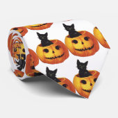 Vintages Halloween, Niedliche Schwarze Katze in ei Krawatte (Gerollt)